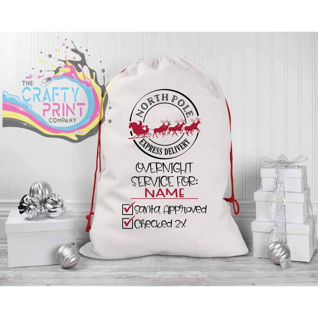 Overnight Service For Personalised Drawstring Sack -