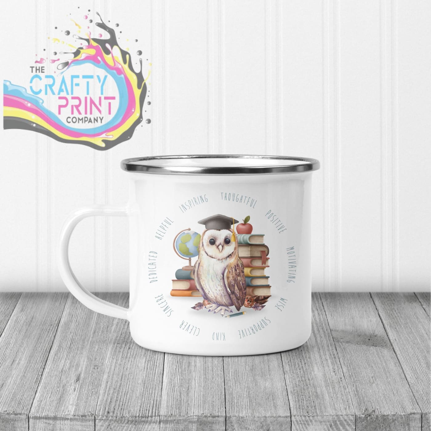 Owl Books Teacher Mug - Enamel / Male - Mugs