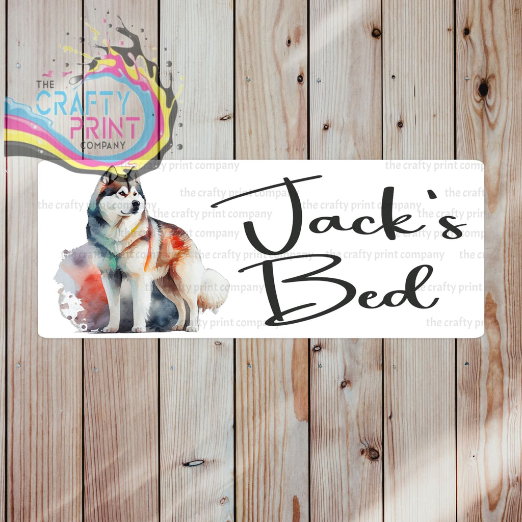 Personalised Alaskan Malamute Metal Crate Sign