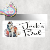 Personalised Alaskan Malamute Metal Crate Sign