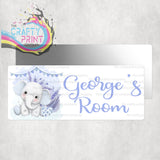 Personalised Boho Elephant Metal Bedroom Door Sign