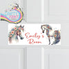 Personalised Boho Horses Metal Bedroom Door Sign