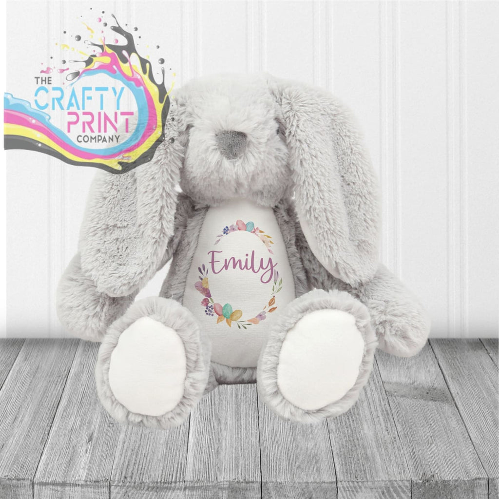 Personalised Easter Bunny with Egg Frame Soft Toy - Stuffed
