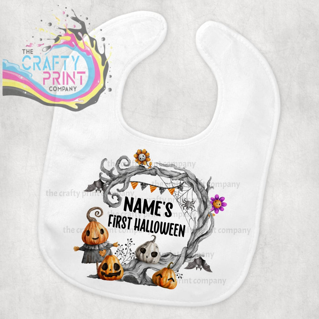 Personalised First Halloween Pumpkins Baby Bib - & Toddler