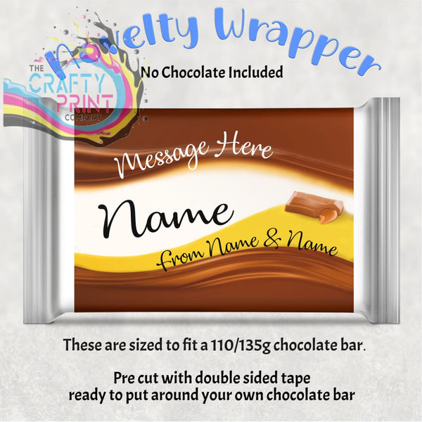 Personalised Galaxy Chocolate Bar Wrapper - Caramel - Gift