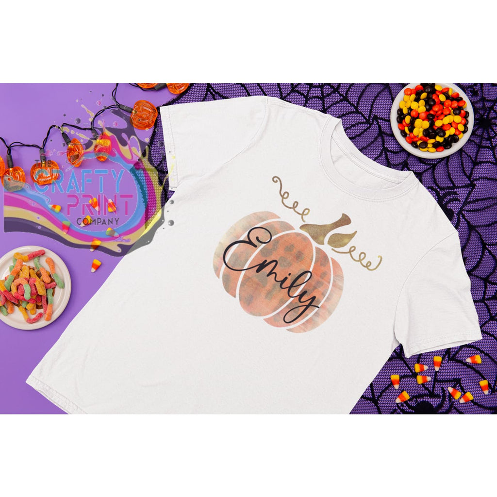 Personalised Halloween Pumpkin Children’s T-shirt - Orange -