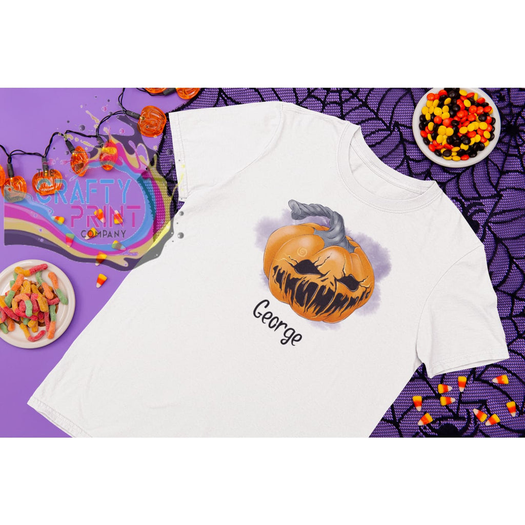 Personalised Halloween Scary Pumpkin Children’s T-shirt -