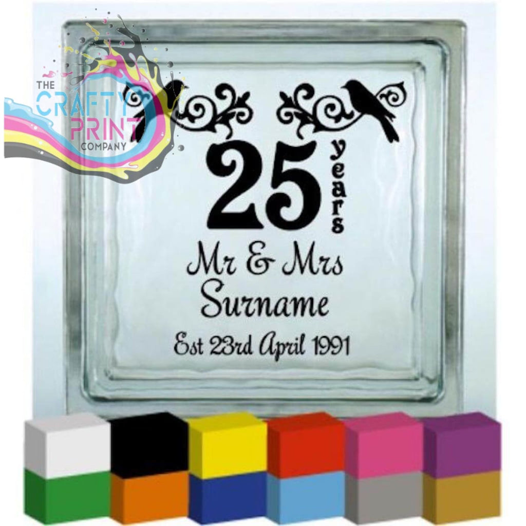(Personalised) Mr & Mrs Wedding Anniversary Vinyl Decal