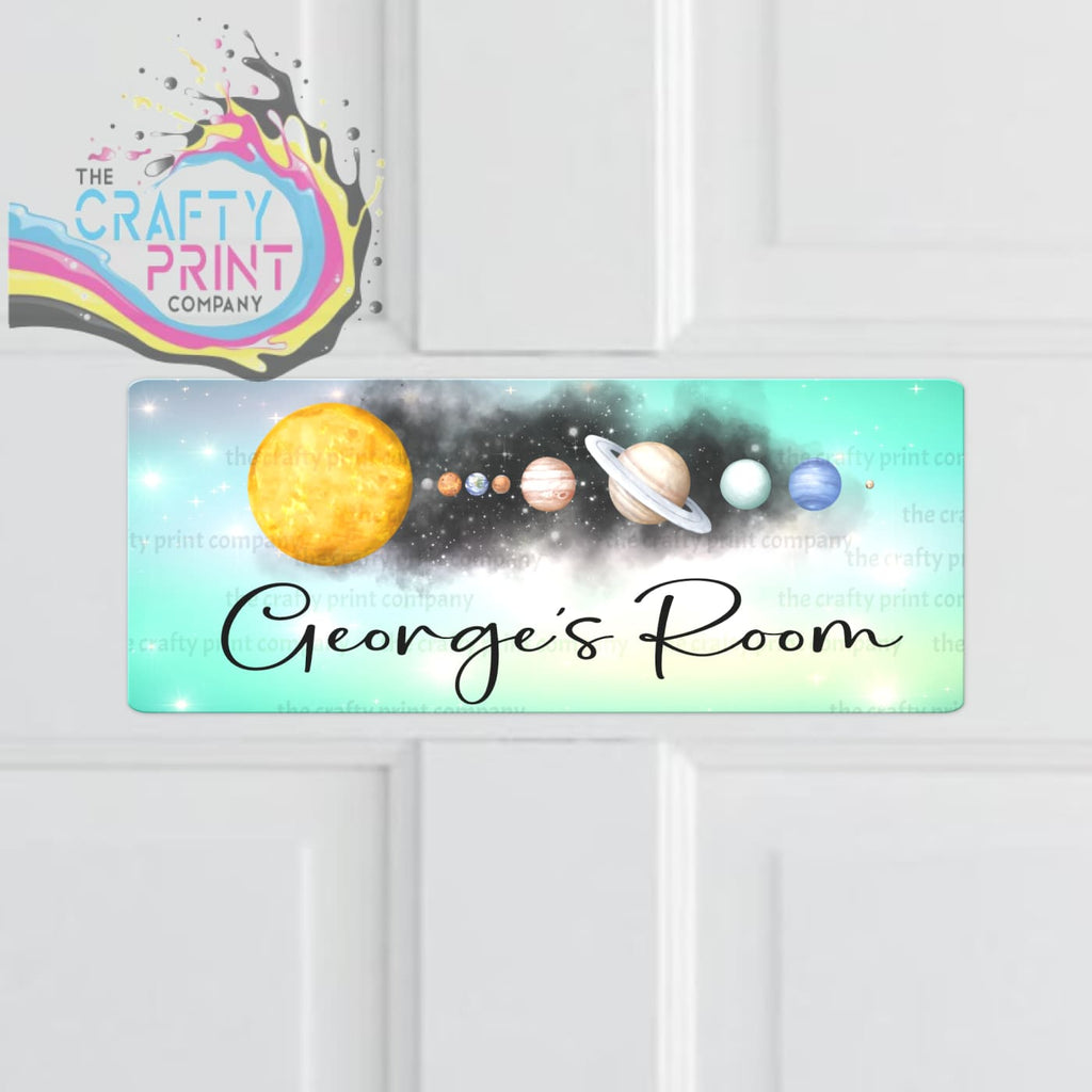 Personalised Planets Metal Bedroom Door Sign