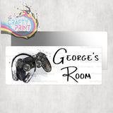 Personalised Playstation Metal Bedroom Door Sign