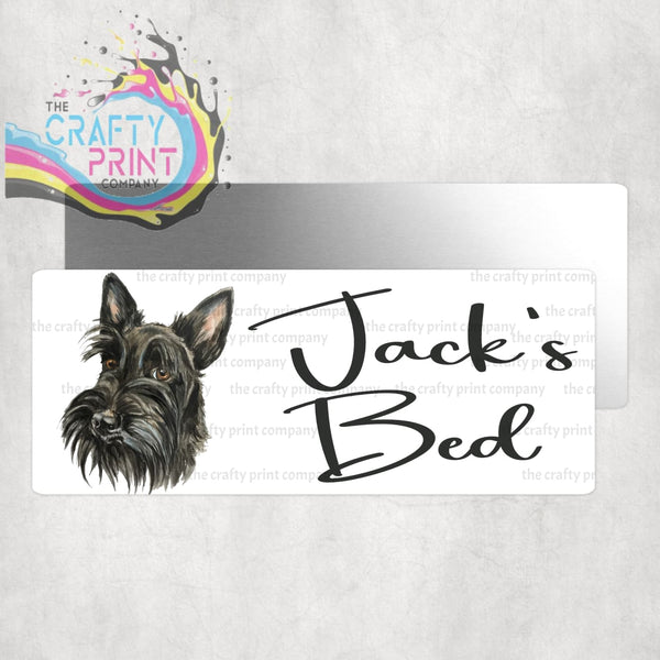 Personalised Scottie Dog Metal Crate Sign