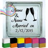 (Personalised) Wedding Day Champagne Vinyl Decal Sticker