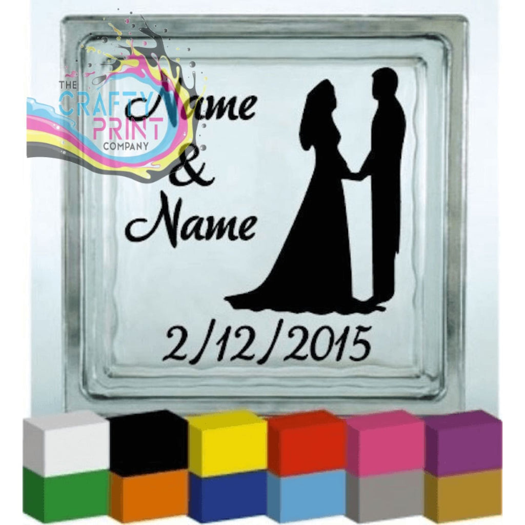 (Personalised) Wedding Day Vinyl Decal Sticker - Decorative