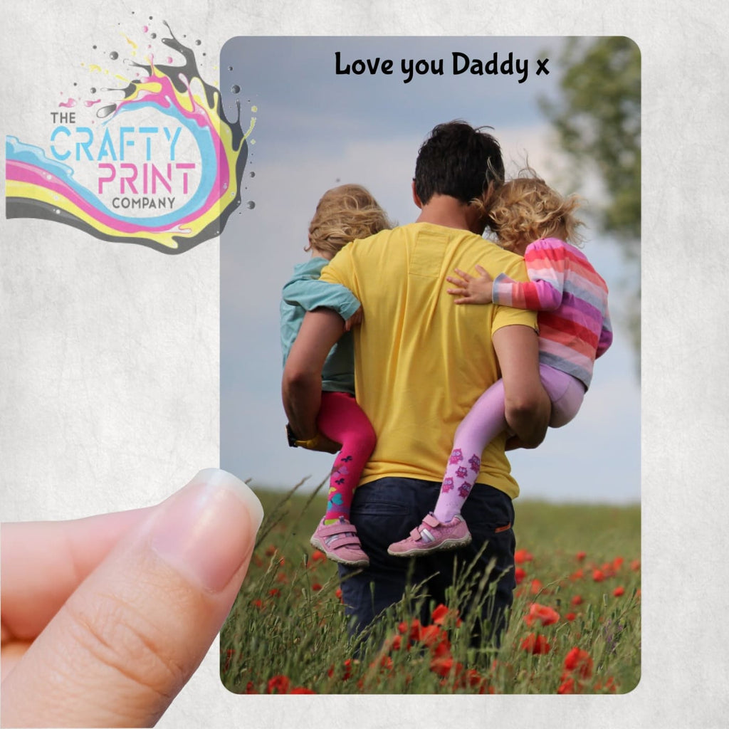 Photo Personalised Card for Purse or Wallet - Plastic