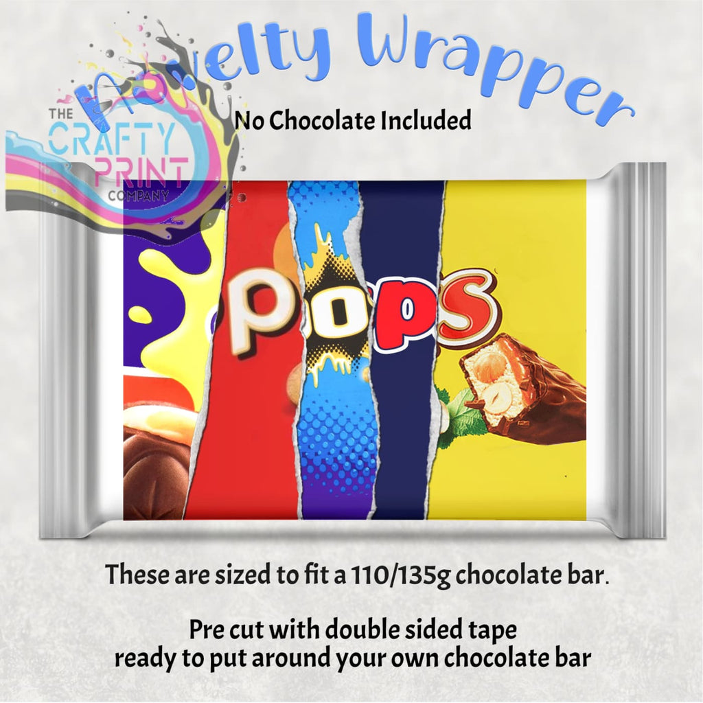 Pops Chocolate Bar Wrapper - Wrapping Paper