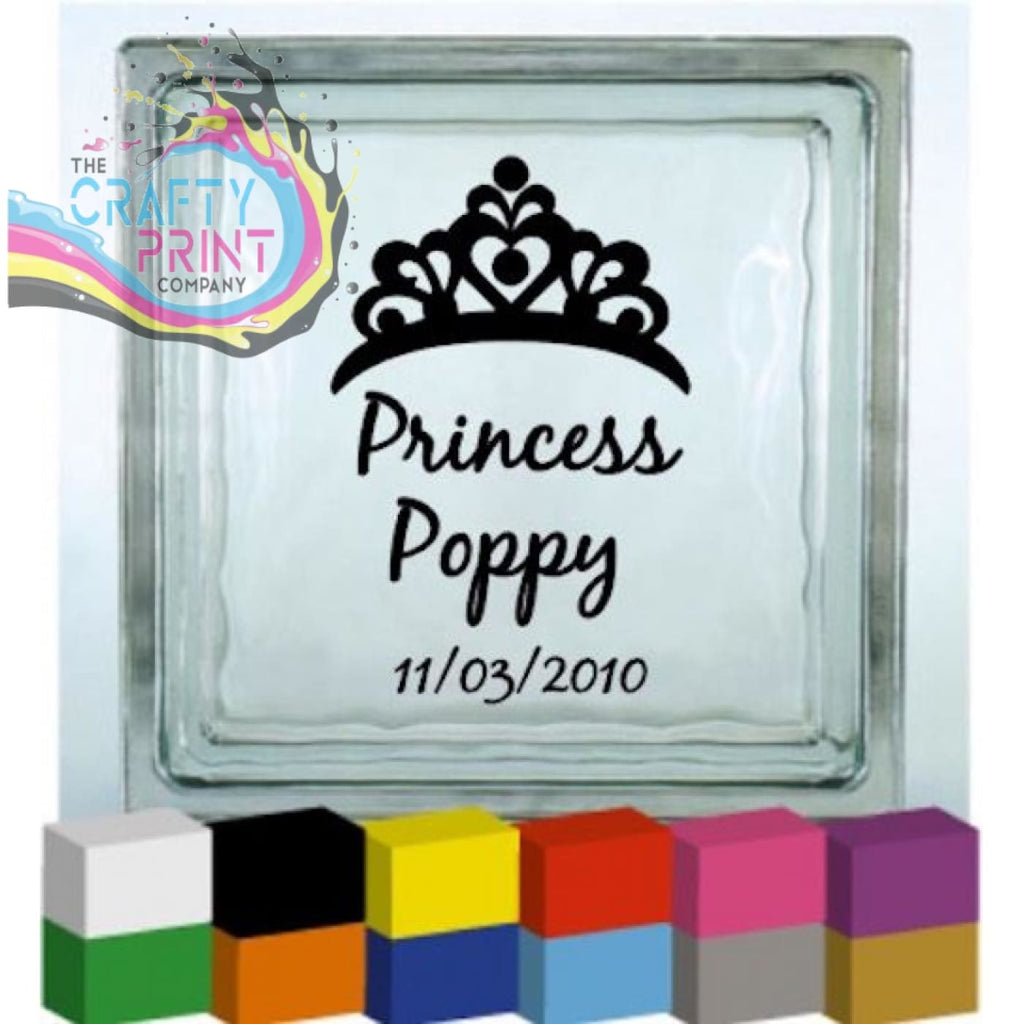 Princess Personalised Vinyl Decal Sticker - Decorative