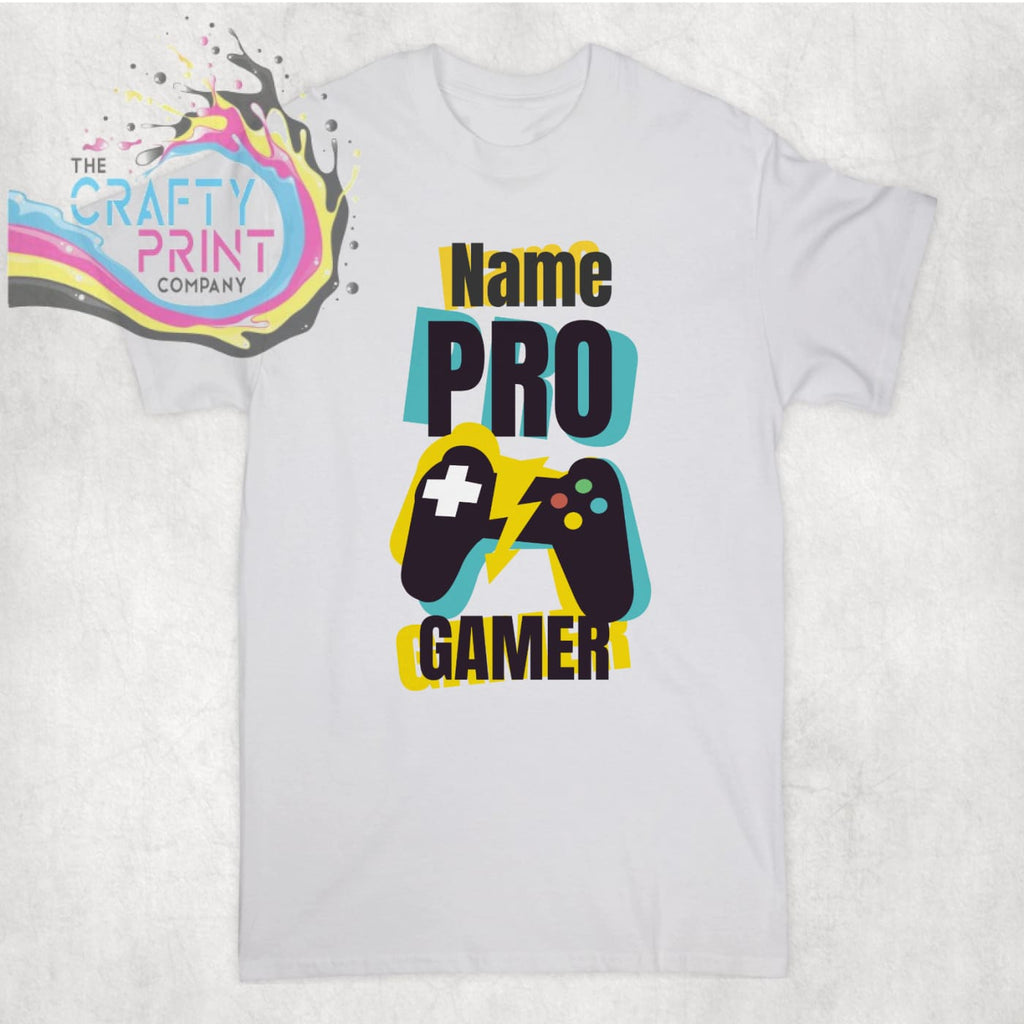 Pro Gamer Personalised T-shirt - White - Shirts & Tops