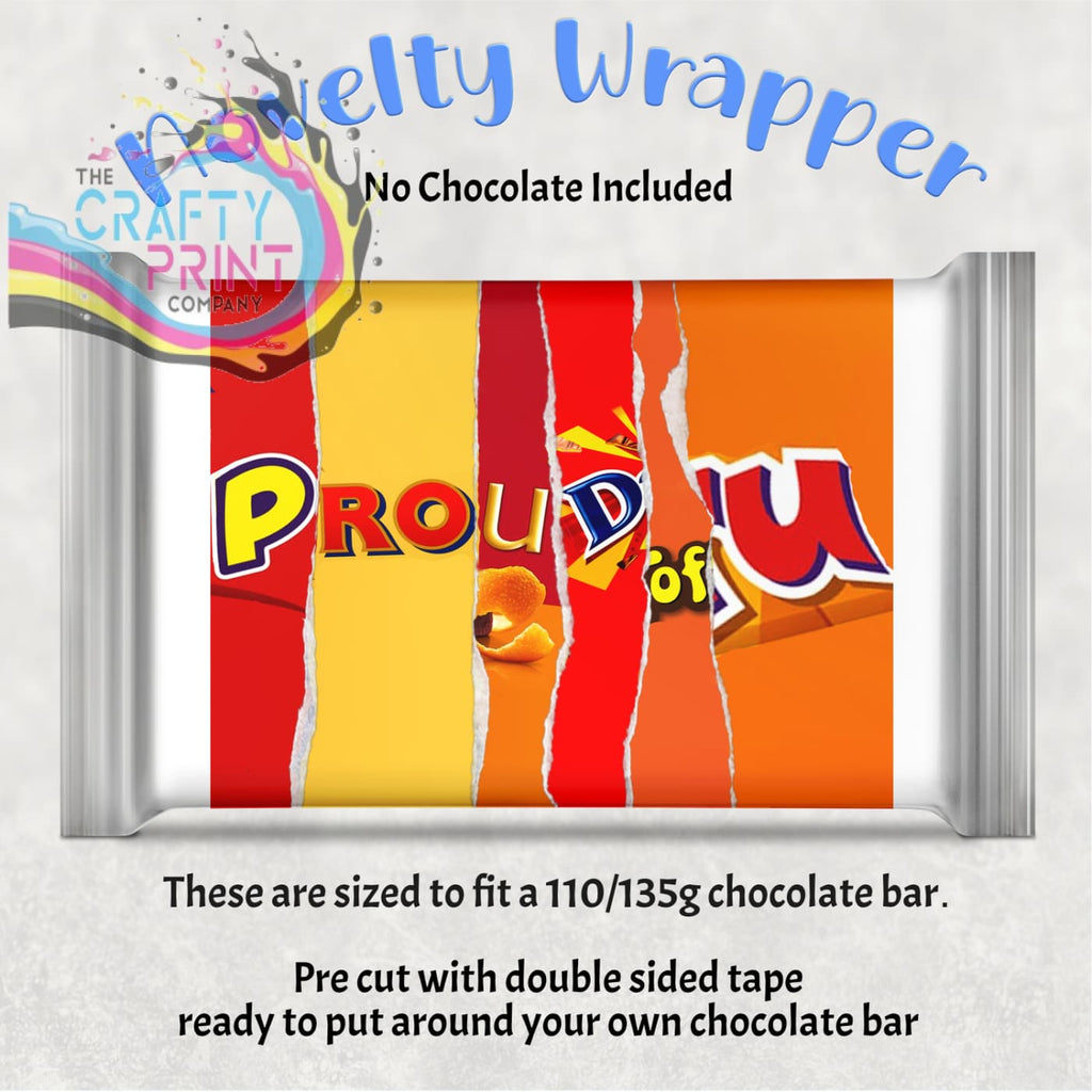 Proud of U Chocolate Bar Wrapper - Gift Wrapping
