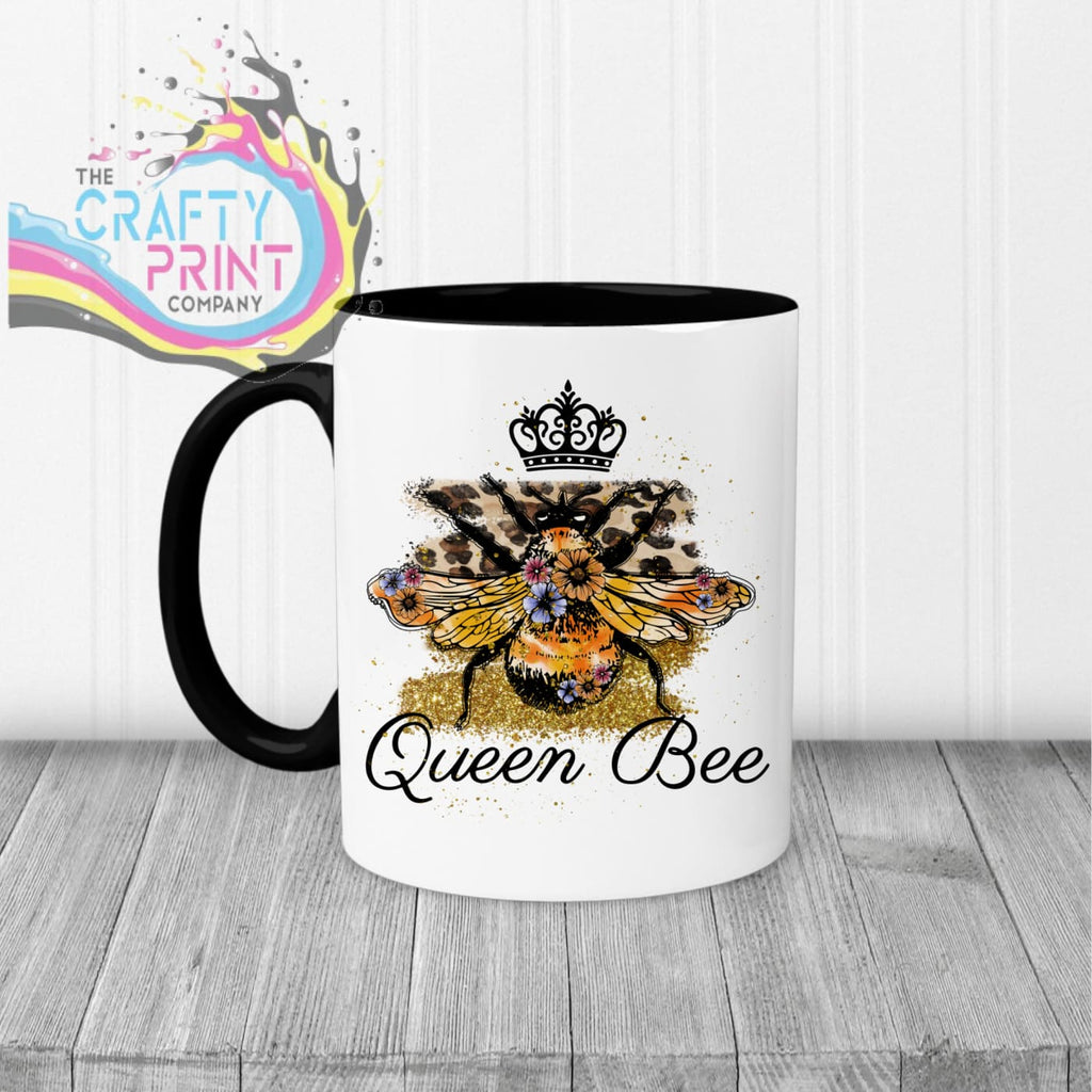 Queen Bee Mug - Black Handle & Inner - Mugs