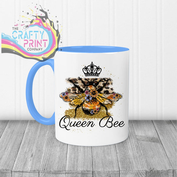 Queen Bee Mug - Blue Handle & Inner - Mugs