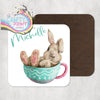 Rabbit in Cup Easter Coaster - Coasters