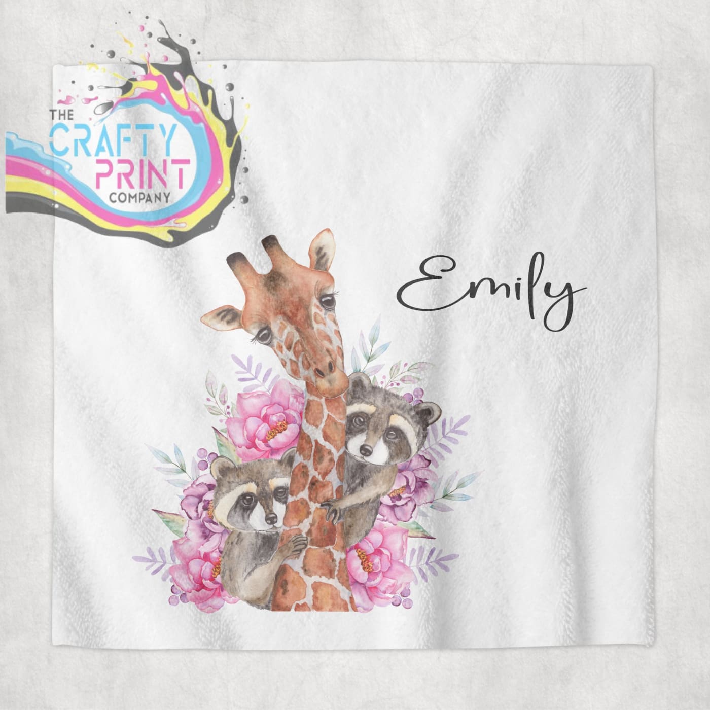Racoon/Giraffe Personalised Face Cloth - Bath Towels &
