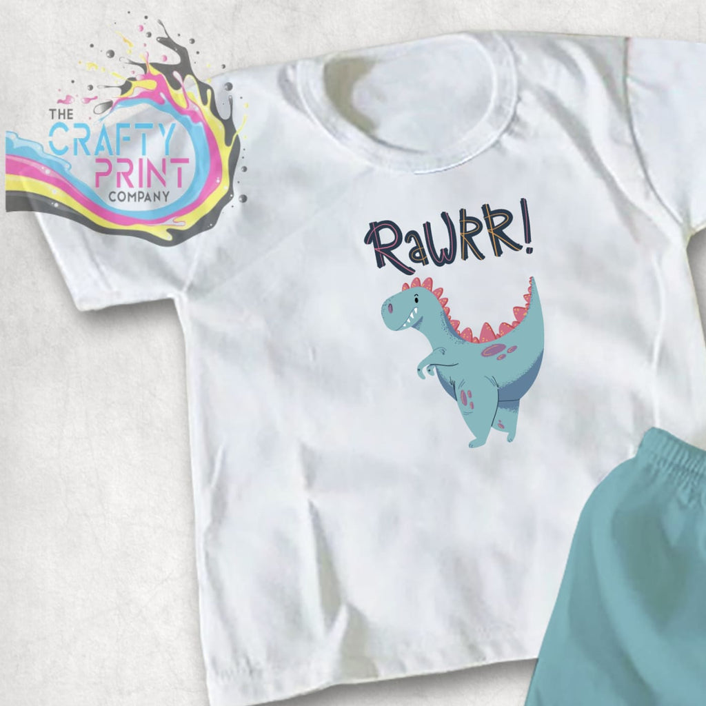 Rawrr Dinsoaur T-shirt - White - Shirts & Tops