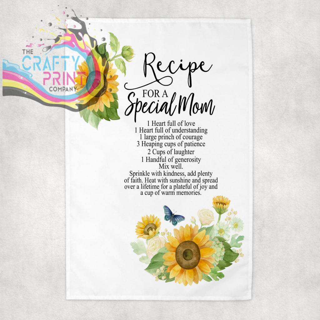 Recipe for a Special Mom Tea Towel - Kitchen Towels