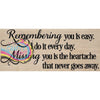 Remembering you is easy Wooden Block Decal Sticker
