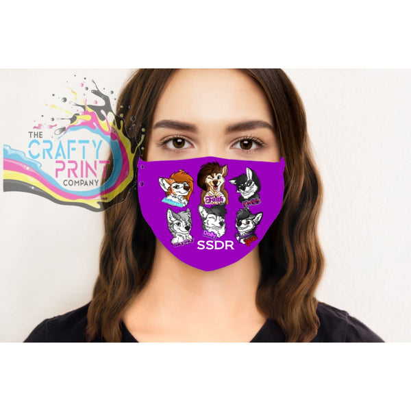 Saint Sled Dog Rescue Face Mask - Small / SSDR Mascots V2