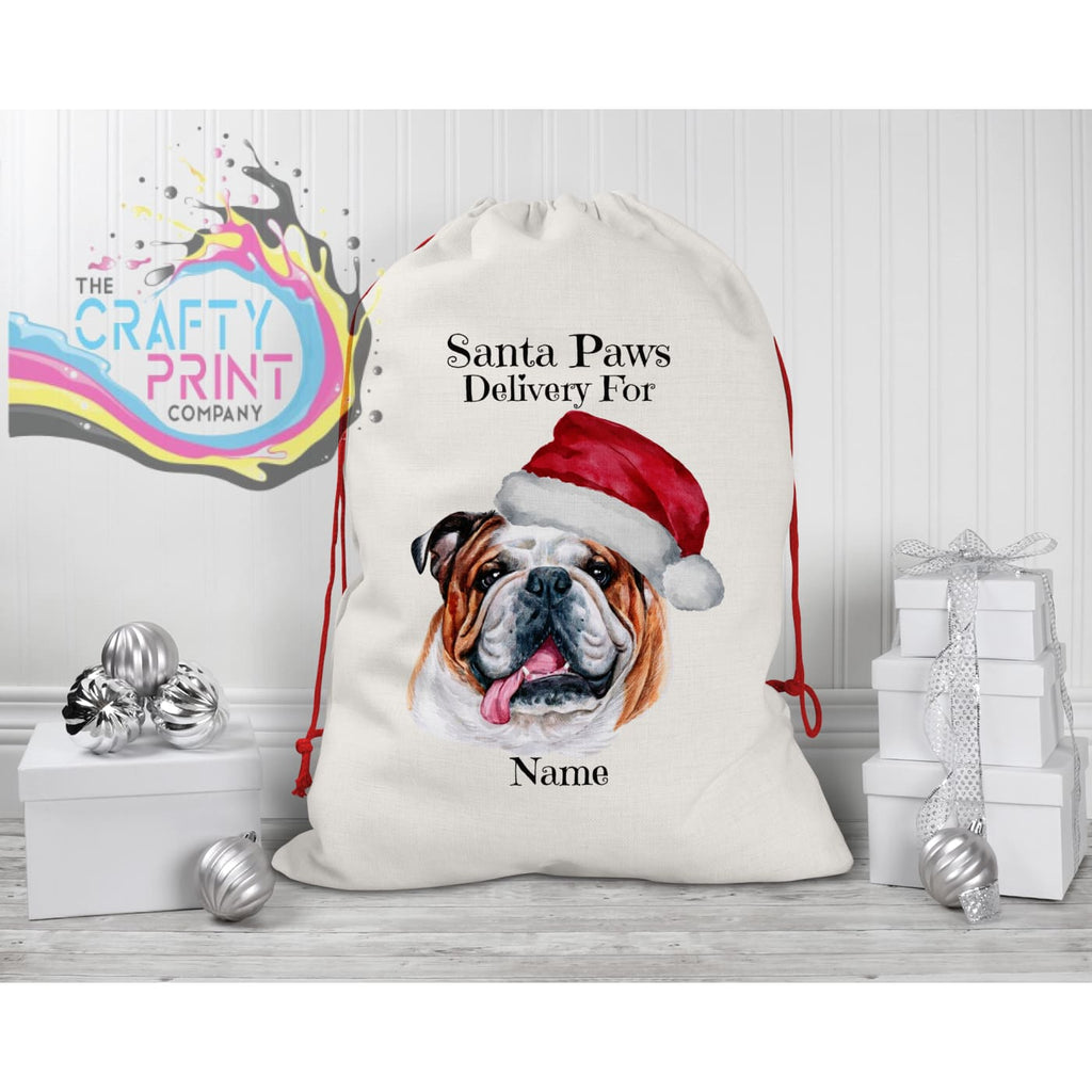 Santa Paws Delivery For English Bulldog Personalised