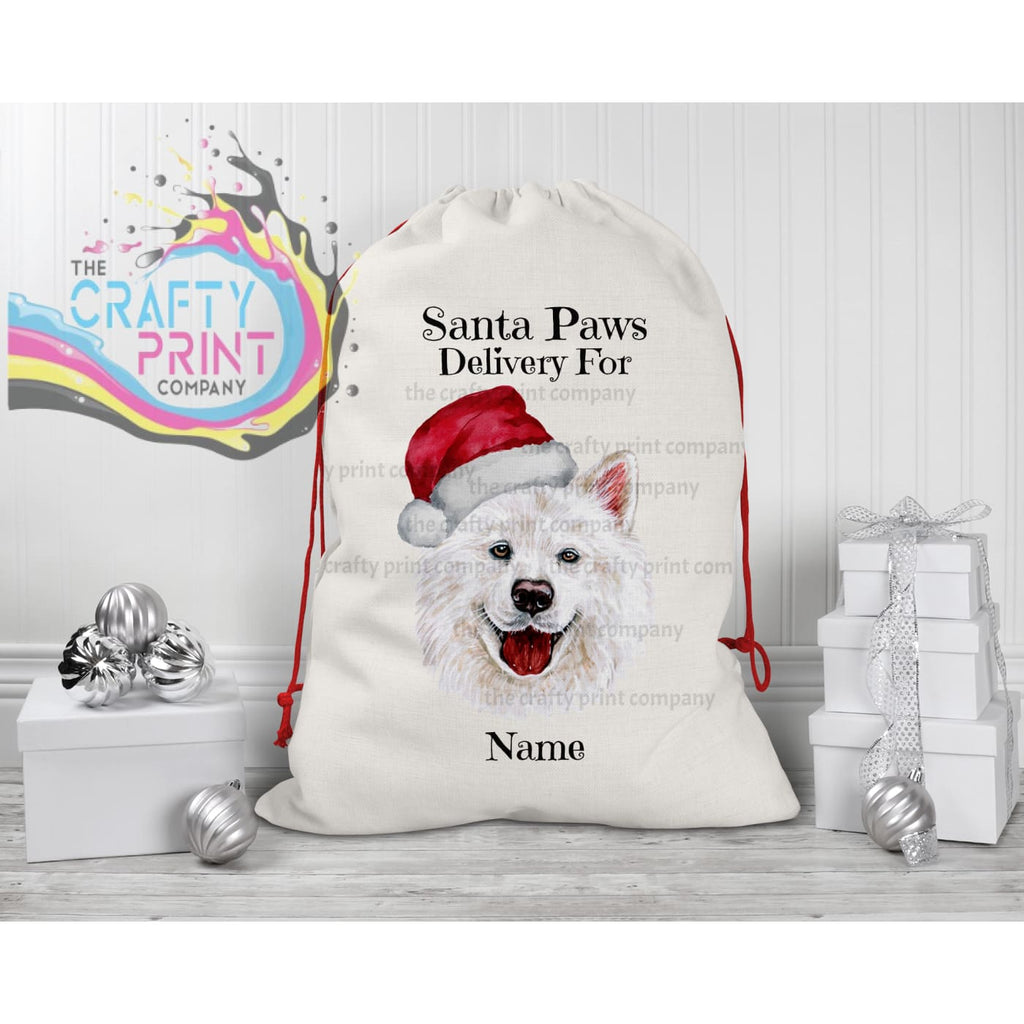 Santa Paws Delivery For Samoyed Personalised Drawstring Sack