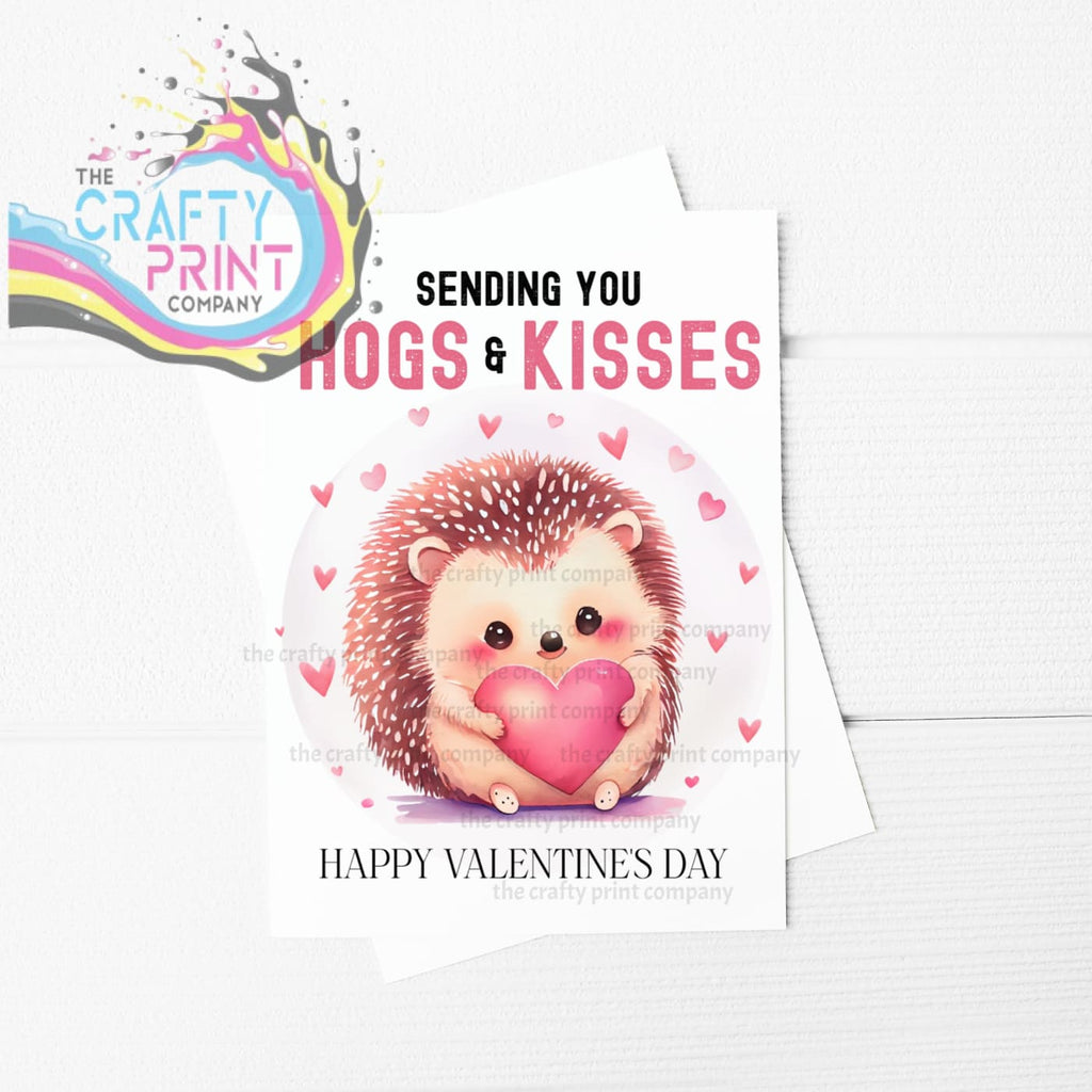 Sending you Hogs and Kisses A5 Card - Greeting & Note Cards