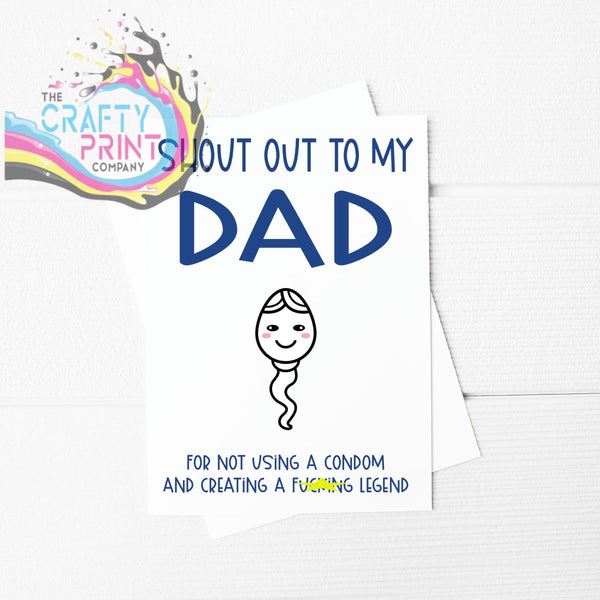 Shout out to my Dad A5 Card & Envelope - Design 1 - Greeting