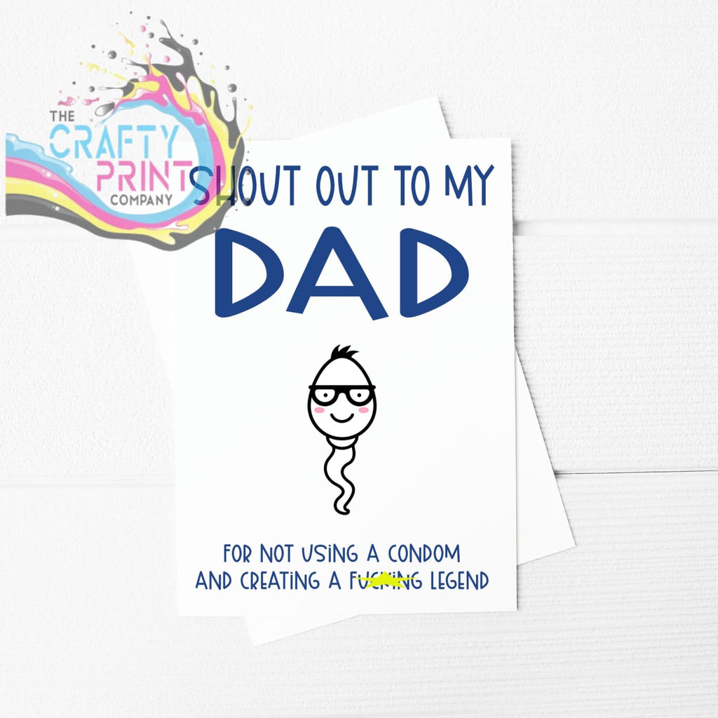 Shout out to my Dad A5 Card & Envelope - Design 2 - Greeting