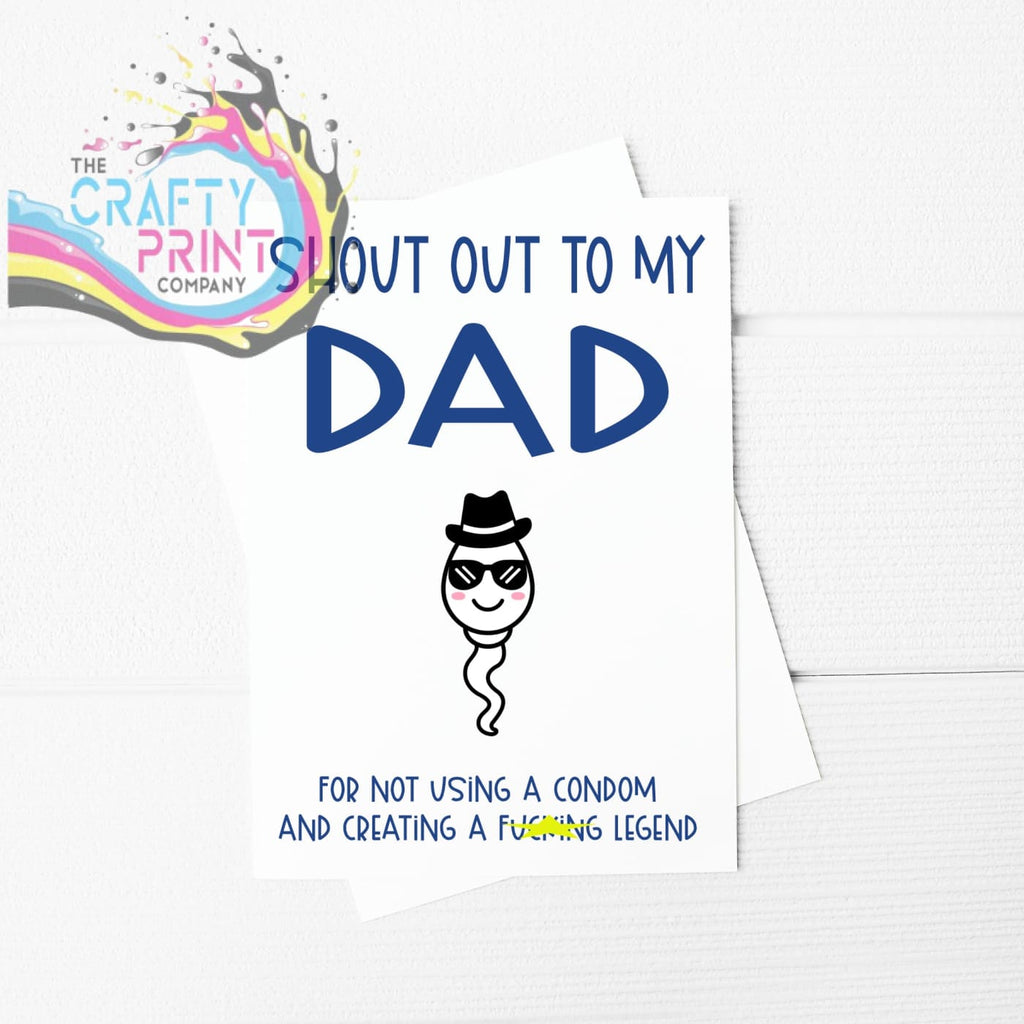 Shout out to my Dad A5 Card & Envelope - Design 3 - Greeting