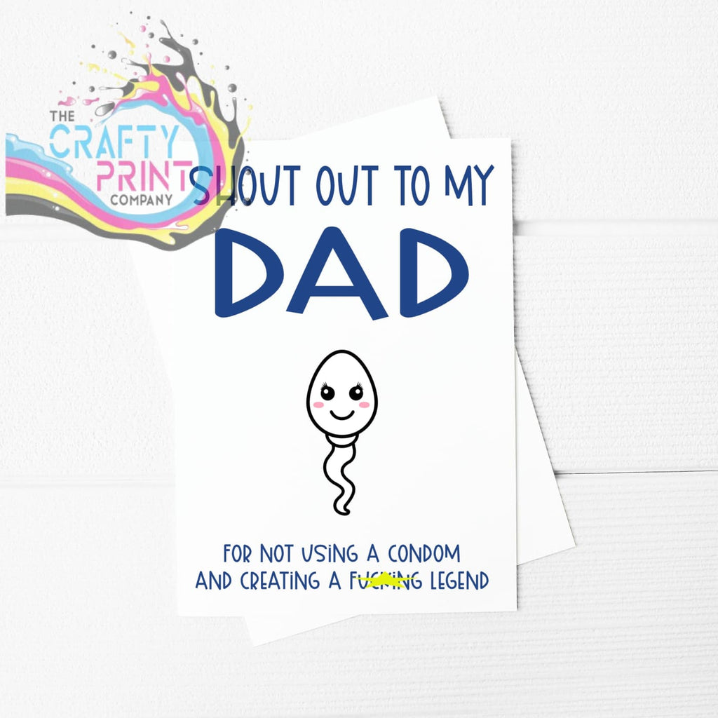 Shout out to my Dad A5 Card & Envelope - Design 4 - Greeting