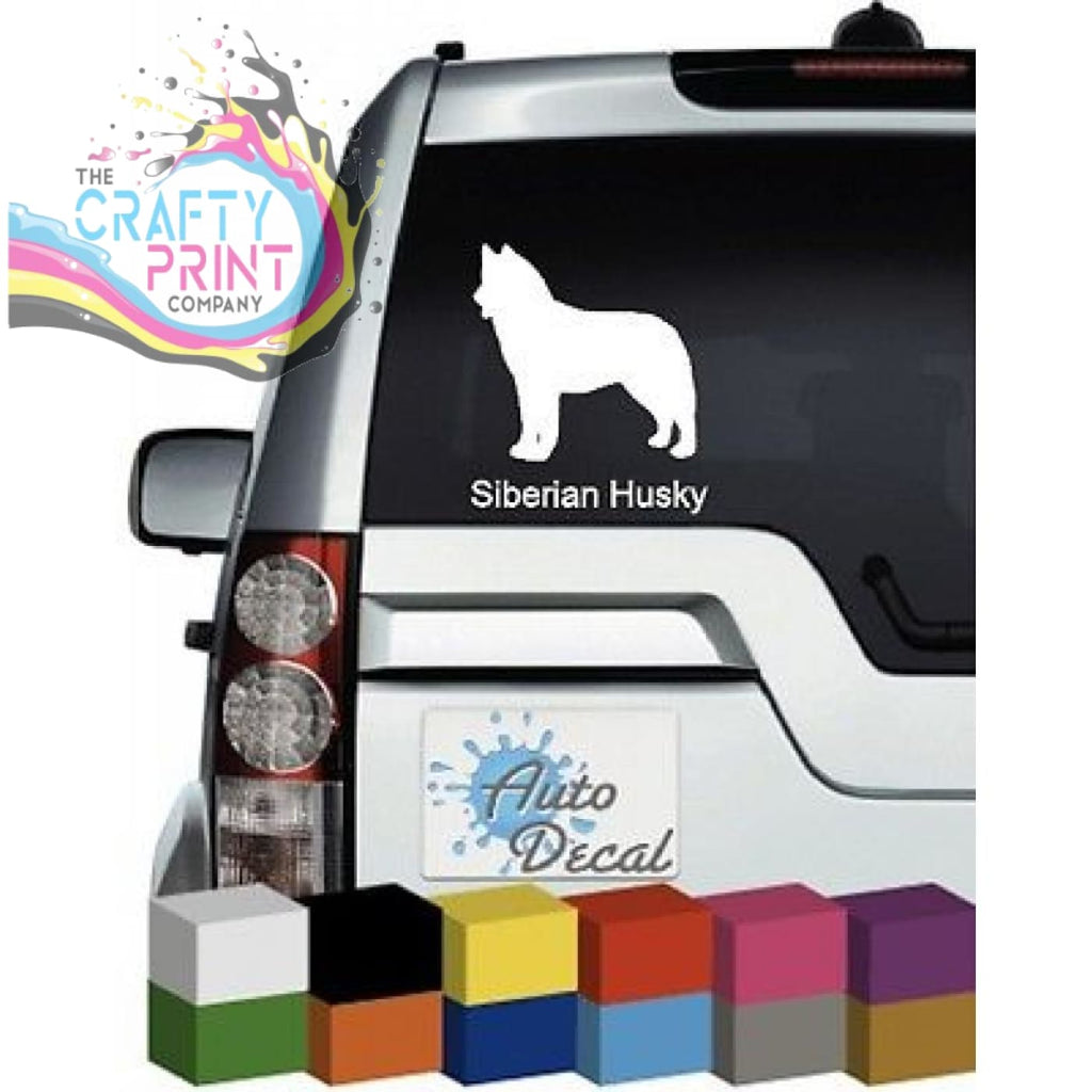 Siberian Husky Dog Car Sticker - Bumper Stickers