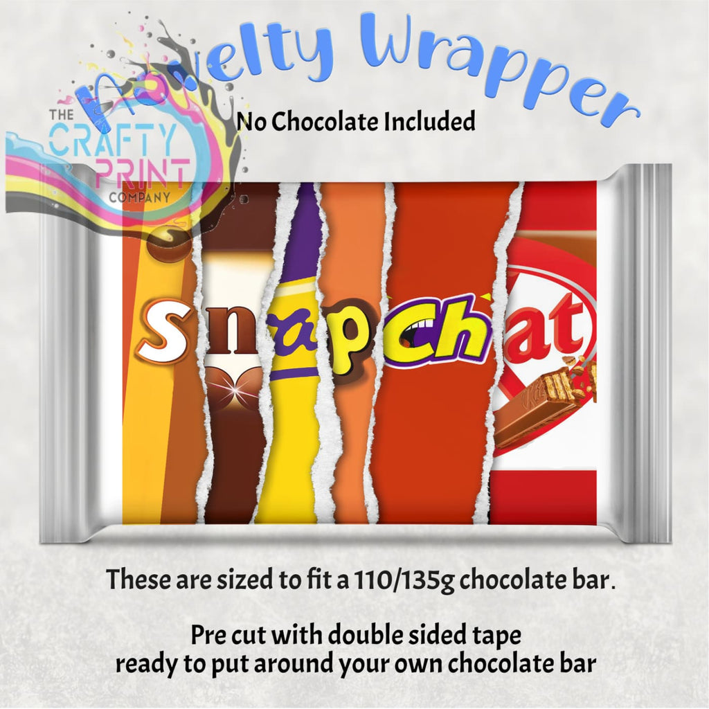 Snapchat Chocolate Bar Wrapper - Wrapping Paper
