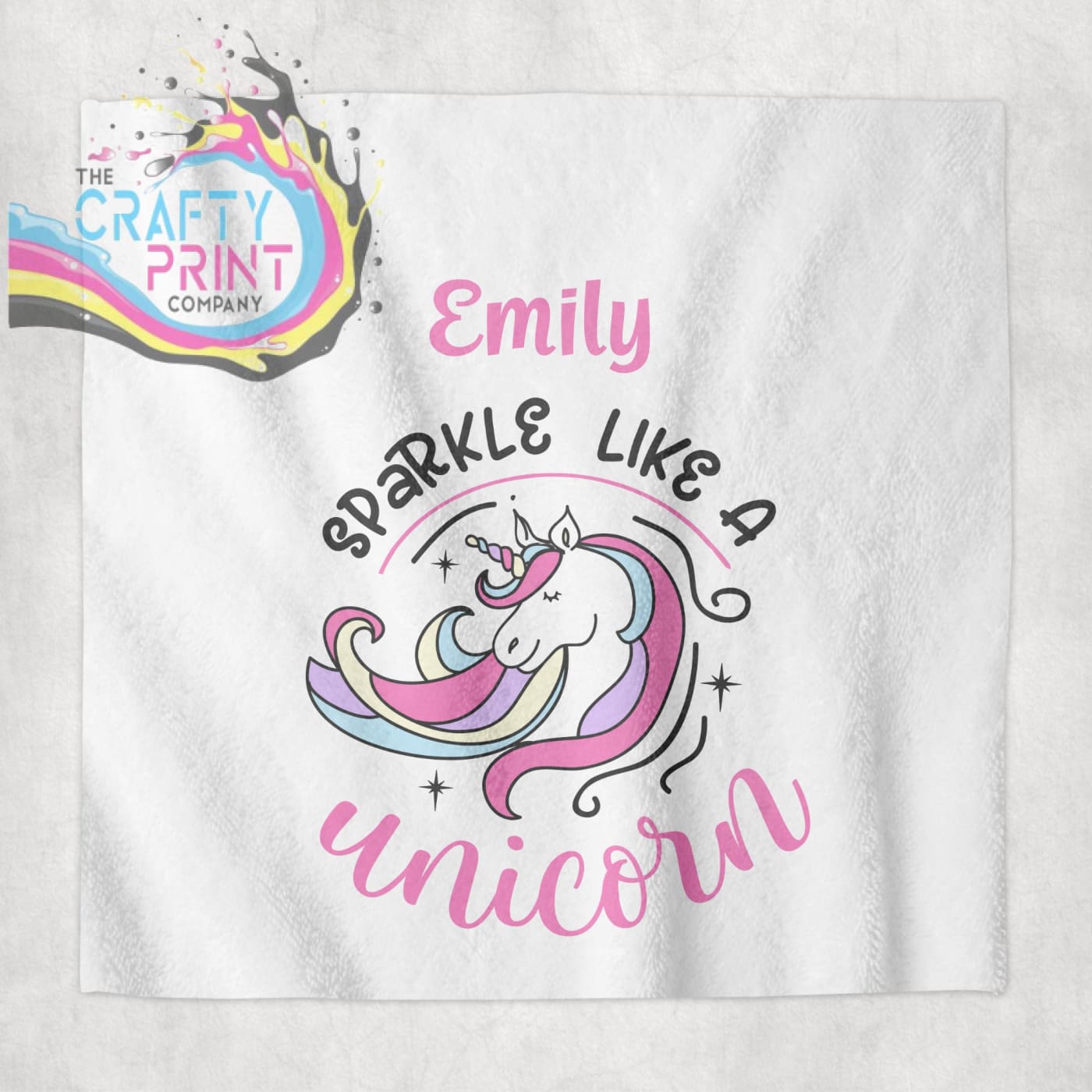 Sparkle like a Unicorn Personalised Face Cloth - Bath
