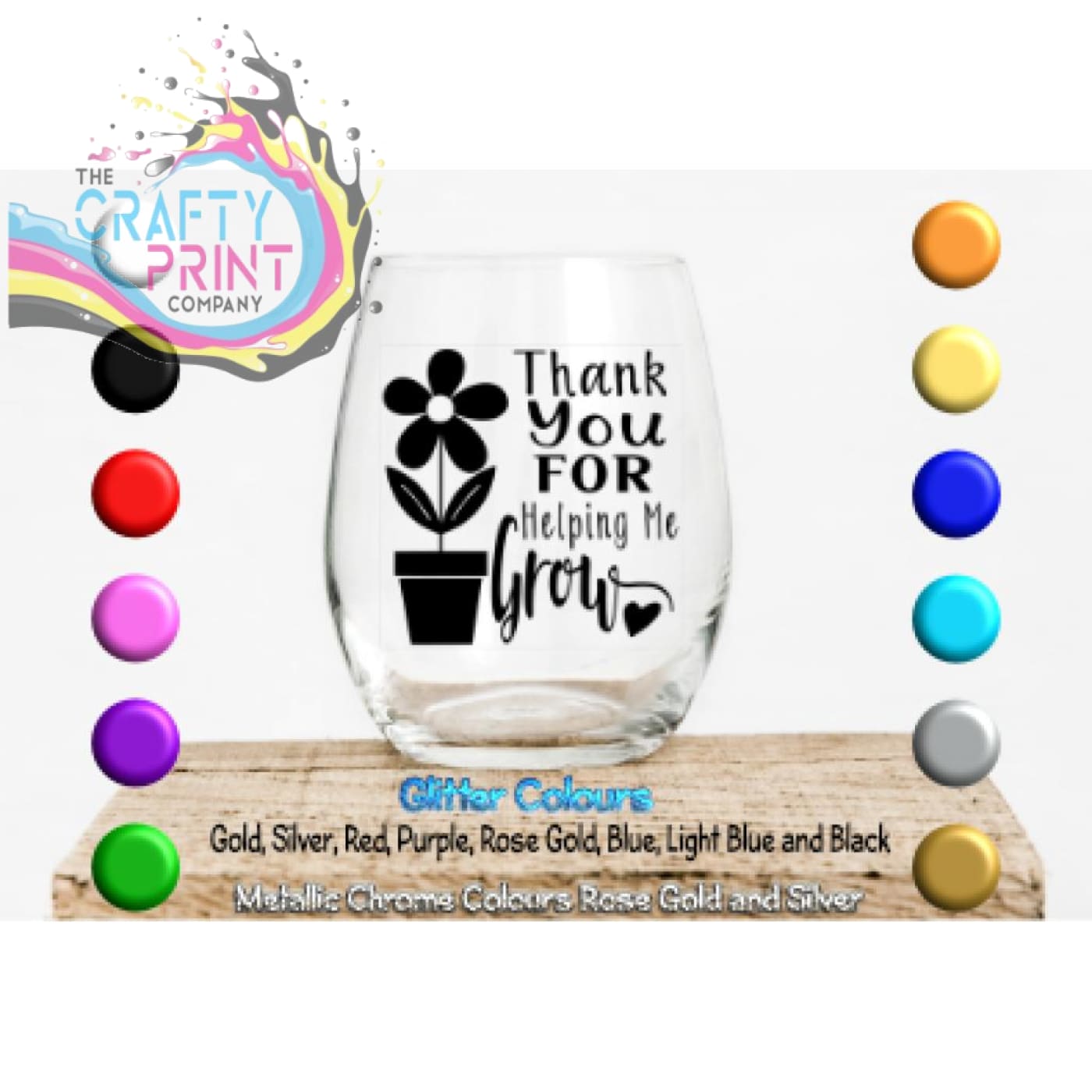 Thank for helping me grow V2 Glass / Mug / Cup Decal