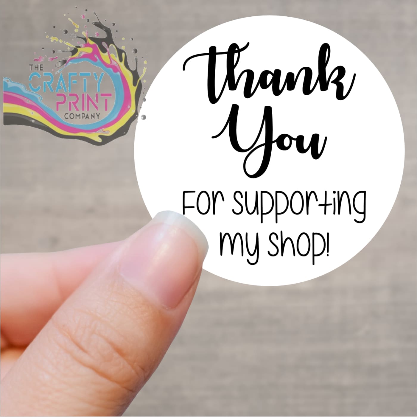 Thank you for supporting my shop! Printed Sticker