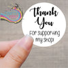 Thank you for supporting my shop! Printed Sticker