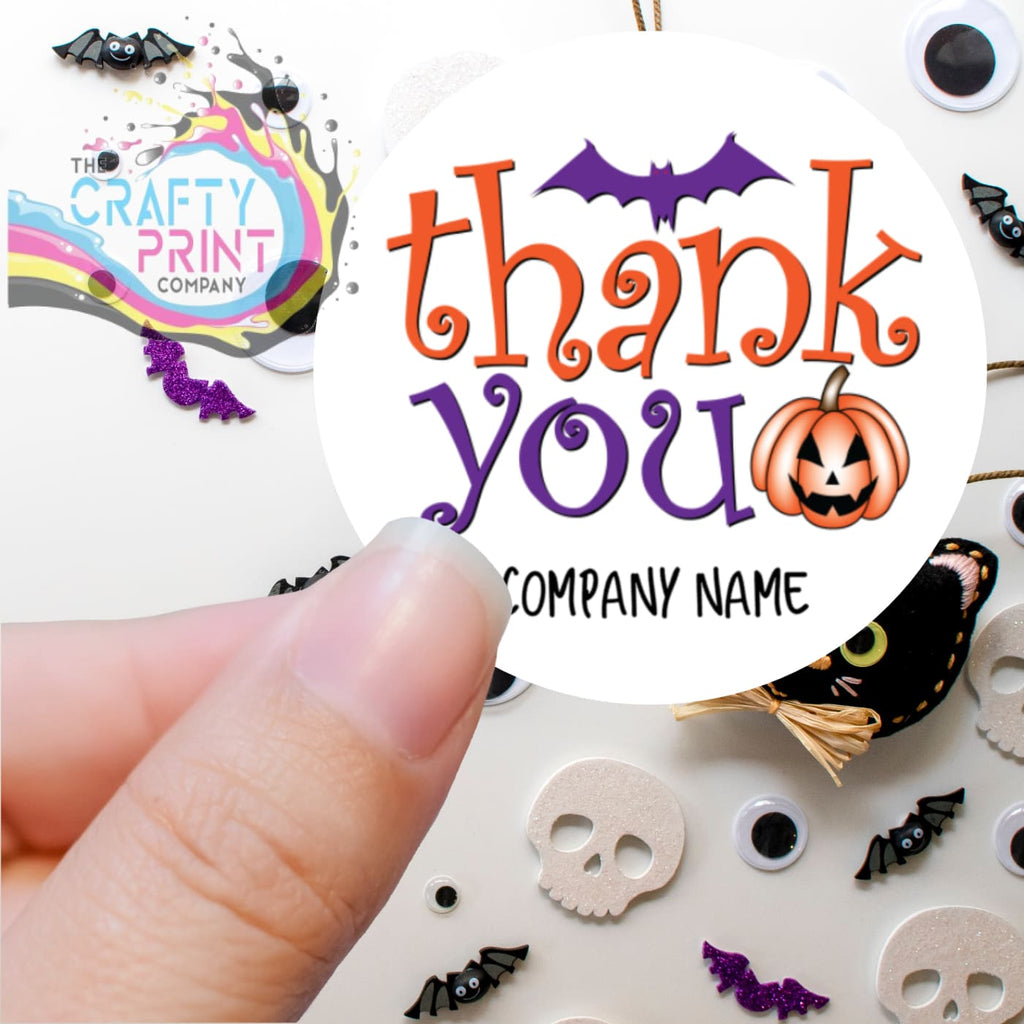 Thank You Halloween Printed Sticker - Decorative Stickers