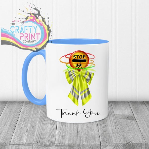 Thank You Lollipop Lady Mug - Blue Handle & Inner - Mugs