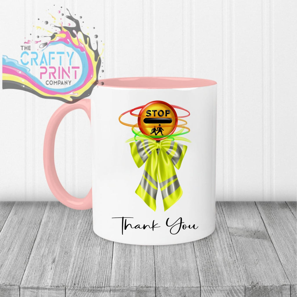 Thank You Lollipop Lady Mug - Pink Handle & Inner - Mugs