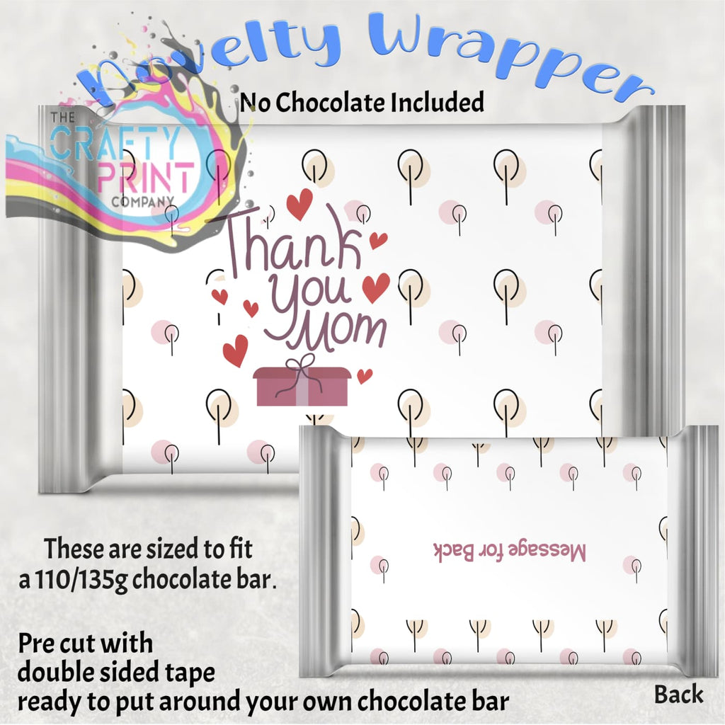 Thank You Mom Chocolate Bar Wrapper - Wrapping Paper