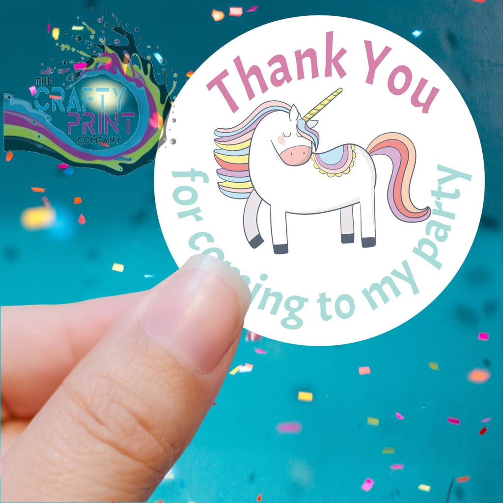 Thank You Unicorn Printed Sticker - Decorative Stickers