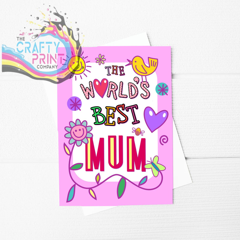 The World’s Best Mum A5 Card & Envelope - Greeting Note