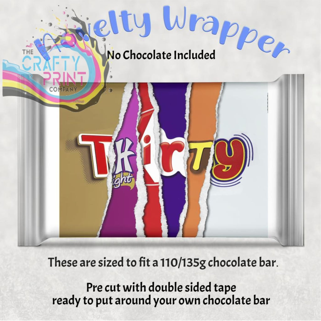 Thirty Birthday Chocolate Bar Wrapper - Gift Wrapping